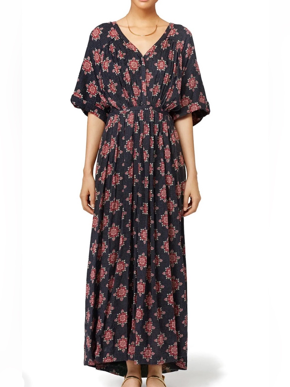 Flowy Free People Oasis Printed Maxi Dress